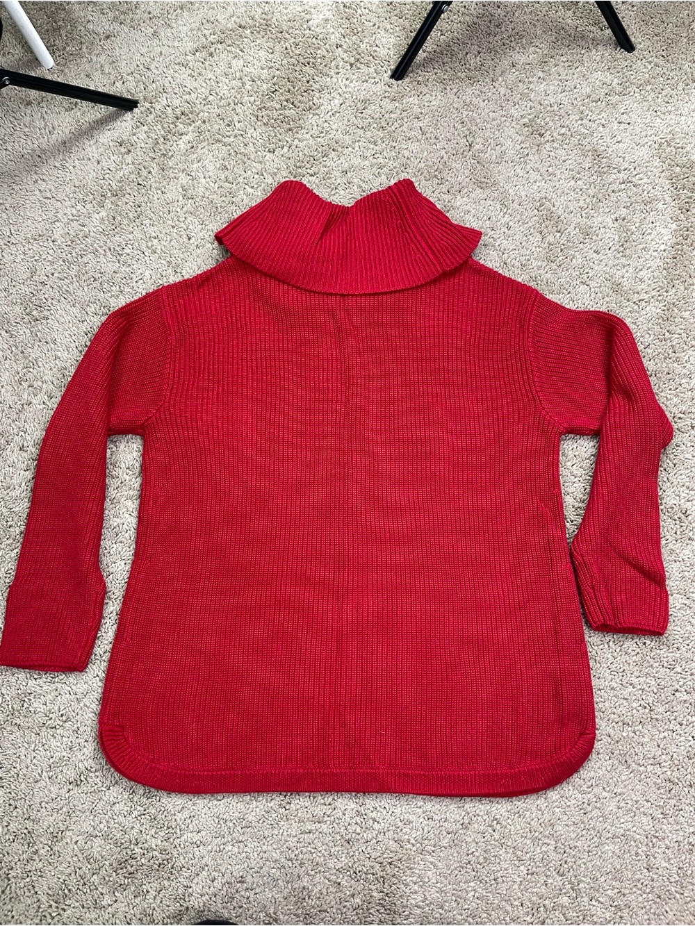 Talbots Red Ribbed Turtleneck‎ Sweater - Picture 10 of 10